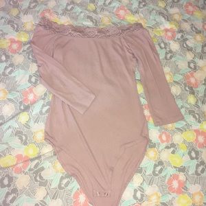 AE Ribbed Off-the-Shoulder Bodysuit